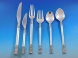 Aegean Weave Plain by Wallace Sterling Silver Flatware Set for 8 Service 54 pcs