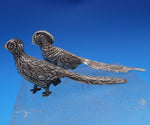 Vigueras Mexican Sterling Silver Salt Pepper Shaker Set 2pc Pheasants (#1666)