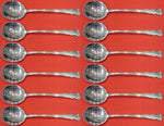 English Shell by Lunt Sterling Silver Cream Soup Spoon Set 12 pieces 6 1/4"