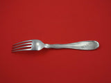 Lap Over Edge Acid Etched By Tiffany Sterling Dinner Fork w/ floral 8"