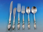 Silver Swirl by Wallace Sterling Silver Flatware Set for 8 Service 52 pcs Modern