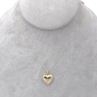14k Yellow Gold Heart Locket Pendant Small and Plain Jewelry (#J6230)