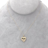 14k Yellow Gold Heart Locket Pendant Small and Plain Jewelry (#J6230)
