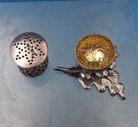 George Wish English Estate Sterling Silver Salt Dip and Pepper Set 2pc (#7379)