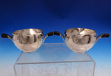 Georg Jensen Sterling Silver Sugar and Creamer 2pc Set with Wood #533 (#8781)