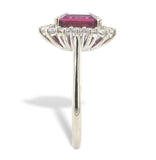 14k White Gold 2.37 Carat Genuine Natural Umbalite Garnet Diamond Ring (#J7565)
