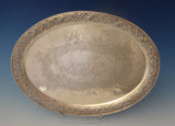 Tiffany & Co. Sterling Silver Tray Footed with Acid Etched Cherubs (#0152)
