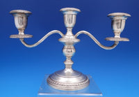 English Gadroon by Gorham Sterling Silver Candelabra 3-Light #668 (#8075)