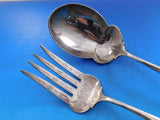 Lobster Art Silver c1865 by Ball Black Sterling Salad Serving Set 12" Applied