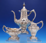 Intaglio by Reed and Barton Sterling Silver Coffee Set 3pc (#7662) Fabulous!