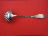 Coin Silver by Hotchkiss & Schreuder Soup Ladle w/ Shell bowl Engine Turned 13"