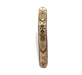 14k Yellow Gold Wedding Band Ring with Flowers Size 9.25 Jewelry (#J7073)