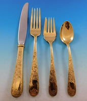 Old Maryland Engraved by Kirk Vermeil Sterling Silver Flatware Set Service 47 pc