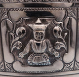 Zodiac English Sterling Silver Coffee Set 4pc includes Kettle on stand (#7881)