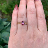 14k Yellow Gold 1.36 Carat Pink Genuine Natural Spinel Solitaire Ring (#J7320)