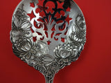 Cleone by International Sterling Pea Spoon pierced w/ flowers pierced 8 3/8"