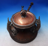 Joseph Heinrichs Mixed Metals and Wood Chafing Set 13pc Dish Ramekins  (#7137)