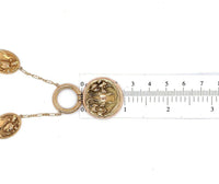 14k Yellow Gold Art Nouveau Style Iris Necklace (#J5540)