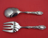 King Richard by Towle Sterling Silver Salad Serving Set 2pc HH WS Orig 9 3/4"