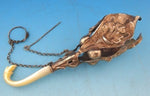 Sterling Art Nouveau Tussie Mussie Posey Posy Holder with Leaf / Shell (#J1291)