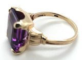 14k Yellow Gold 5.79 Carat Genuine Natural Amethyst Ring Size 6.25 (#J7614)