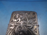 European .800 Silver Lighter Cover Engraved on All Sides 2 1/4" x 1 1/2" (#6738)