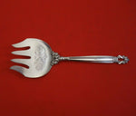 Acorn by Georg Jensen Sterling Silver Tomato Serving Fork Hammered with Flower