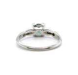 Platinum .92ct Teal Montana Genuine Natural Sapphire Ring (#J5571)