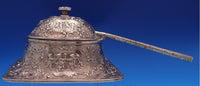 Louis XV Sterling Silver Powder Puff Vanity Base Cupids c1890 Rare Huge (#8376)