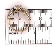 Masonic 10k Yellow Gold Men's Ring .85ct Genuine Natural Diamond Eagle (#J4838)