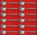 Rambler Rose by Towle Sterling Silver Cream Soup Spoon Set 12 pieces 6 3/8"