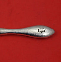 Antique Hammered by Shreve Sterling Silver Dinner Knife Blunt Engraved Mono 10"