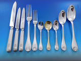 Filet Coquille Shell by Aucoc French 950 Silver Flatware Set Service in Chest