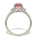 14k Gold 2.24ct Pink / Peach Genuine Natural Tourmaline Ring w/Diamonds #J7441