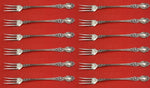 Violet by Wallace Sterling Silver Cocktail Fork Set 12 pieces 5 7/8"