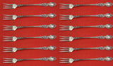 Violet by Wallace Sterling Silver Cocktail Fork Set 12 pieces 5 7/8"