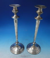 Old French by Gorham Sterling Silver Candlestick Pair #A10919 Massive (#6086)