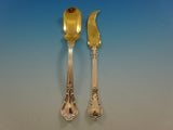 Chantilly by Gorham Sterling Silver Caviar Serving Set 2pc Gold Washed Custom