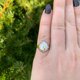 10k Gold 1.57 Carat Genuine Natural Gold Vein Quartz Ring Size 4.75 (#J7018)