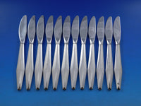 Diamond by Reed and Barton Sterling Silver Butter Spreader HH Modern Set 12 pcs