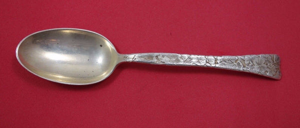 Lap Over Edge Acid Etched by Tiffany & Co. Sterling Silver Teaspoon Geranium 6"