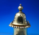 English Sterling Silver Pepper Shaker Vermeil 3 1/8" x 1" 1 ozt. (#6302)