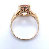 10k Yellow Gold 2.57ct Genuine Natural Morganite Ring Size 6.25 Jewelry (#J4974)