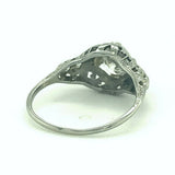 14k White Gold .78ct Genuine Natural Diamond Filigree Ring (#J5326)