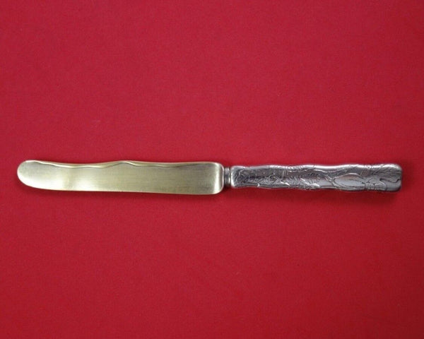 Lap Over Edge Acid Etched by Tiffany and Co Sterling Breakfast Knife Branch Wavy