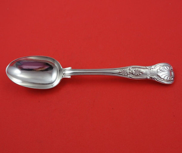 Kings by George Adams English Sterling Silver Dessert Spoon w/Crest Crown 7 1/8"