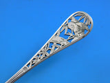 Pierced Handle by Tiffany Sterling Silver Ice Cream Spoon w/ bird bamboo 6"