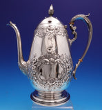 Normandie by Wallace Sterling Silver Tea Set 5pc Hand Chased (#9270) Beautiful!