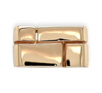 14k Yellow Gold Men's Modern Designer Ring with Brick Design Size 8.25 (#J7303)