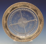 Normandie by Wallace Sterling Silver Relish Dish w/Crystal 4 Section (#0595)